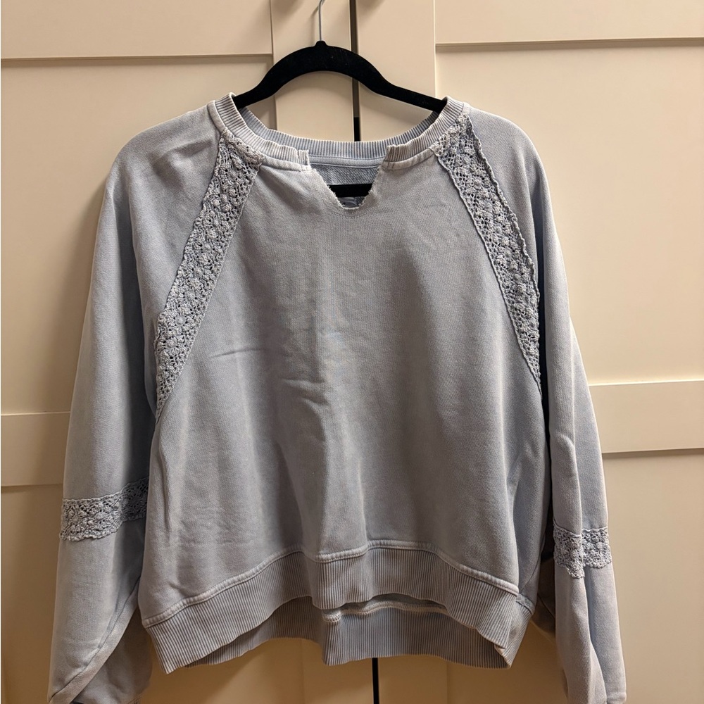 Aerie Hey Crochet Sweatshirt